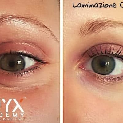 prima e dopo laminazione ciglia