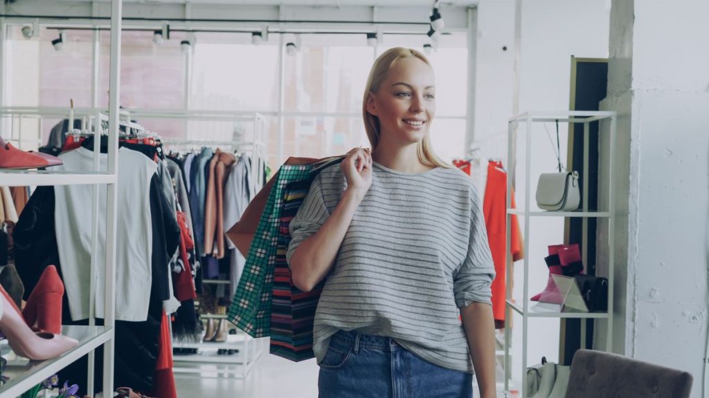 Personal shopper in boutique